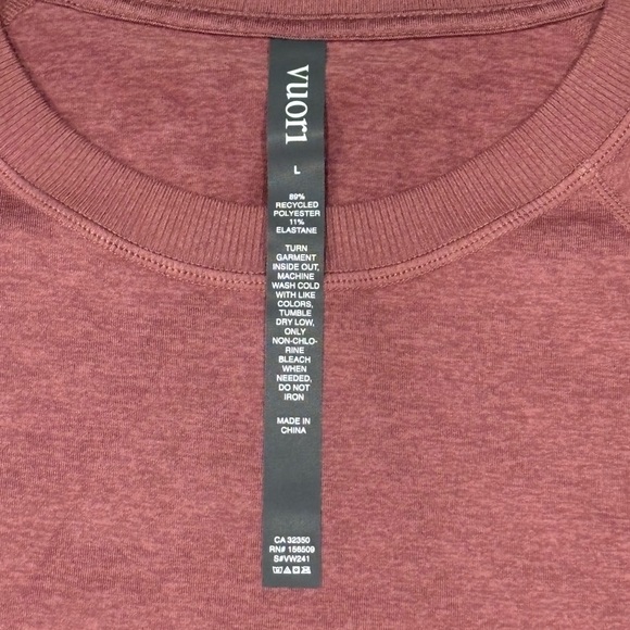 Vuori Halo Crew Long Sleeve Marsala Heather-Med & Large - Picture 2 of 8